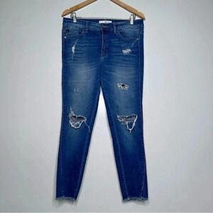 KanCan Estillo High Rise Distressed Ankle Jeans Size 29